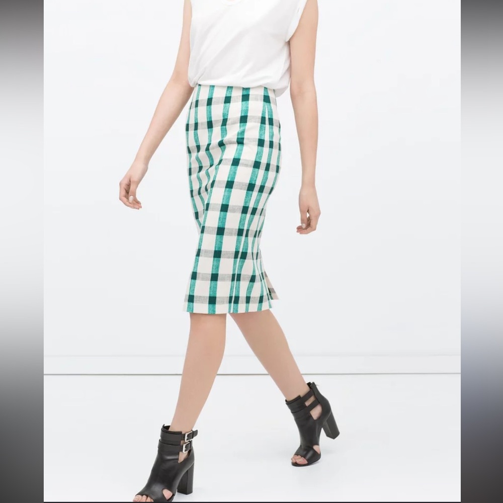 EUC Zara | Checked Pencil Skirt